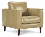 Bari Leather Sofa, Loveseat and Chair Set - Stone