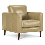 Bari Leather Sofa and Chair Set - Stone