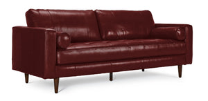 Bari Leather Sofa - Fire