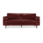 Bari Leather Sofa - Fire