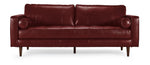 Bari Leather Sofa - Fire