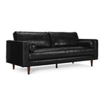 Bari Leather Sofa and Loveseat Set - Black
