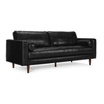 Bari Leather Sofa, Loveseat and Chair Set - Black
