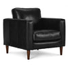 Bari Leather Chair - Black