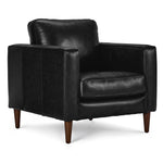 Bari Leather Chair - Black