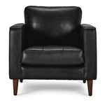 Bari Leather Chair - Black