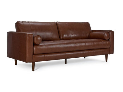 Bari Leather Sofa - Cobblestone