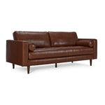 Bari Leather Sofa, Loveseat and Chair Set - Cobblestone