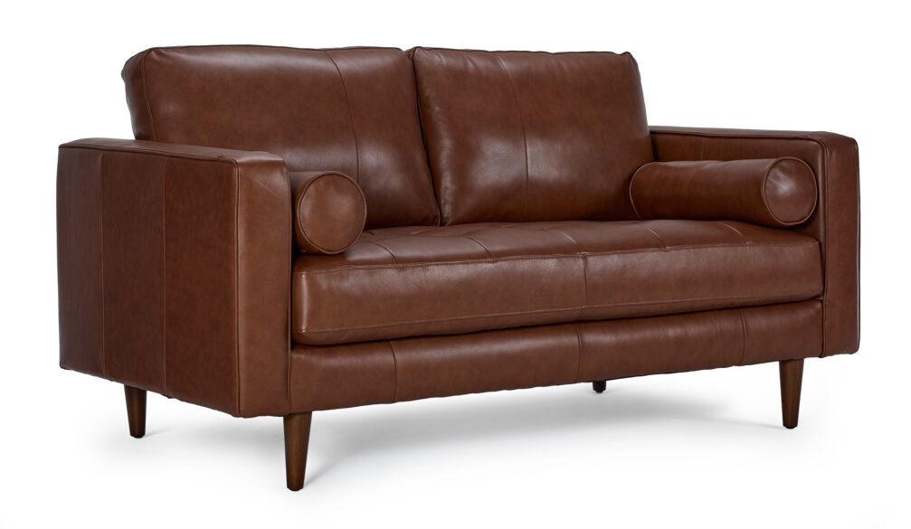 Bari Leather Sofa, Loveseat and Chair Set - Cobblestone