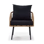 Belize 4 - Piece Outdoor Conversation Set - Beige & Black