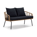 Belize 4 - Piece Outdoor Conversation Set - Beige & Black