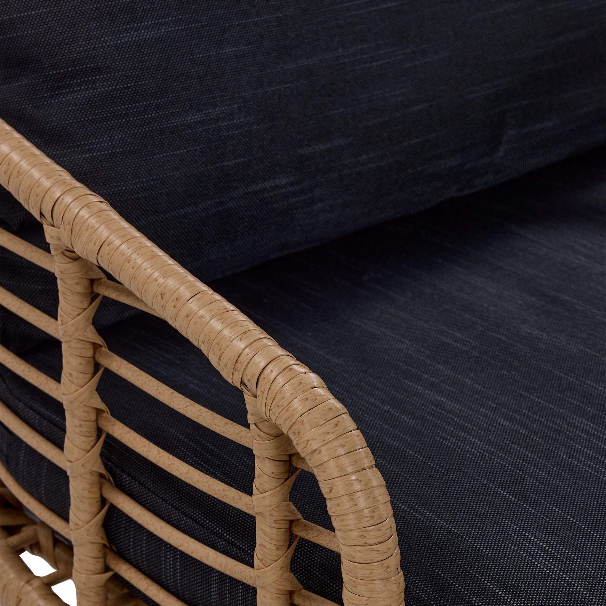 Belize 4 - Piece Outdoor Conversation Set - Beige & Black