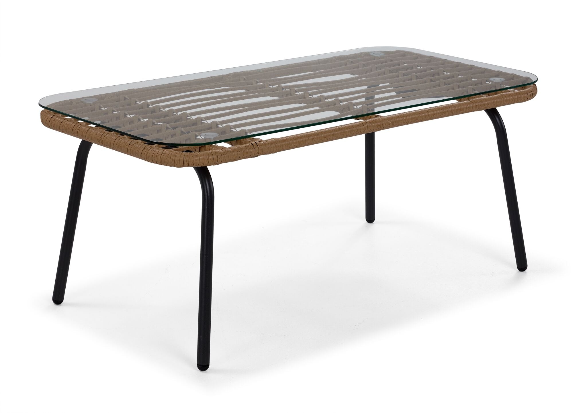 Belize 4 - Piece Outdoor Conversation Set - Beige & Black