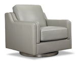 Bella Leather Swivel Chair - Grey