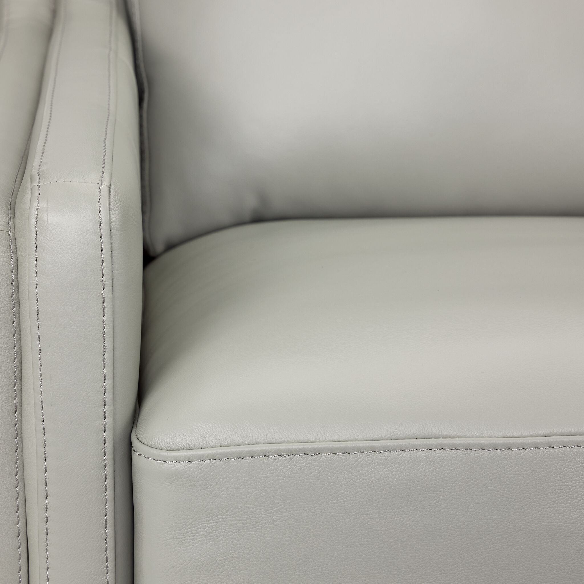 Bella Leather Swivel Chair - Grey