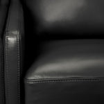 Bella Leather Swivel Chair - Black
