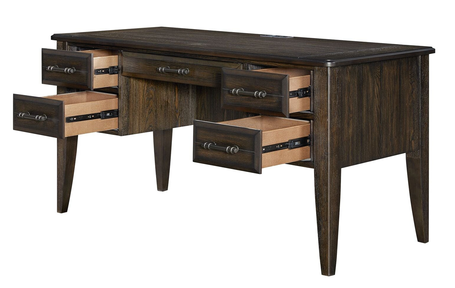 Bellamy Lane 5-Drawer Desk - Coffee