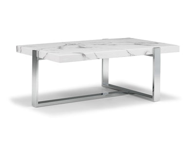 Bellissimo 44" Coffee Table - White & Grey