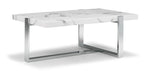 Bellissimo 44" Coffee Table - White & Grey