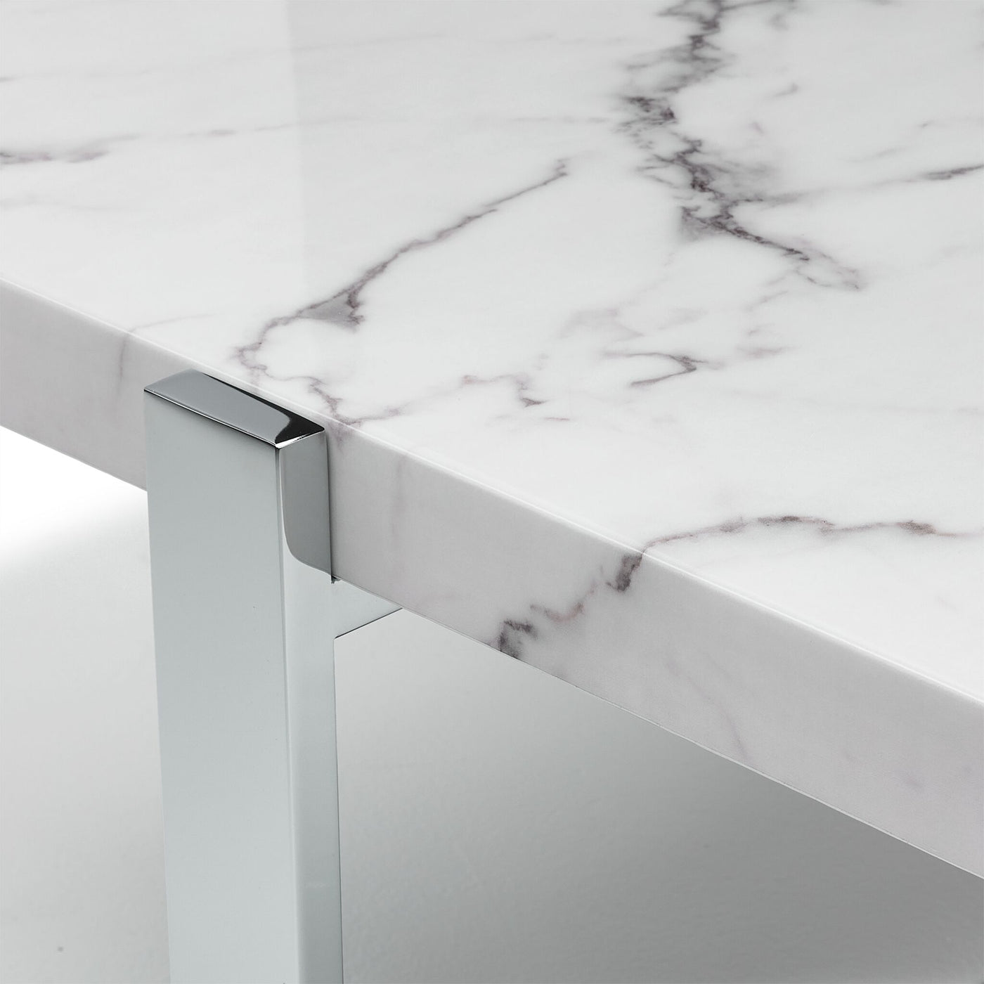 Bellissimo End Table - White & Grey