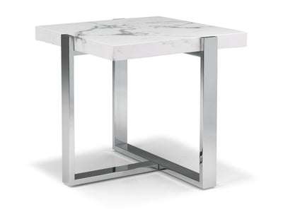 Bellissimo End Table - White & Grey
