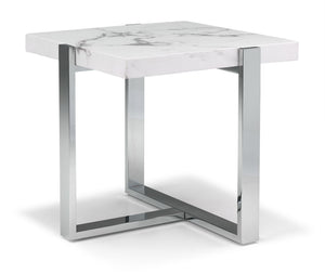 Bellissimo End Table - White & Grey