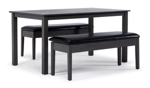 Belwood 3-Piece Dining Set with Benches - Grey