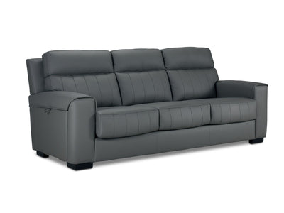 Benevento Leather Sofa - Steel