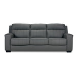 Benevento Leather Sofa - Steel