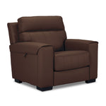 Benevento Leather Sofa and Chair - Mocha