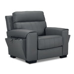 Benevento Leather Chair - Steel