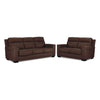 Benevento Leather Sofa and Loveseat - Mocha