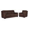 Benevento Leather Sofa and Chair - Mocha