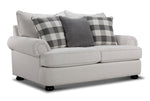 Beverly Sofa and Loveseat Set - TicTac Ivory