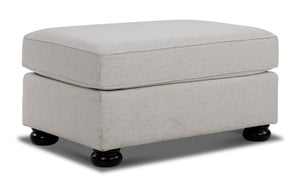 Beverly Ottoman - TicTac Ivory
