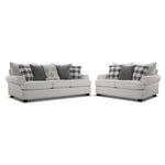Beverly Sofa and Loveseat Set - TicTac Ivory