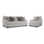 Beverly Sofa and Chair and a Half Set - TicTac Ivory