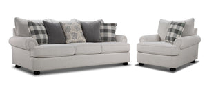 Beverly Sofa and Chair and a Half Set - TicTac Ivory