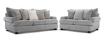 Beverly Sofa and Loveseat Set - Vangoh Grey