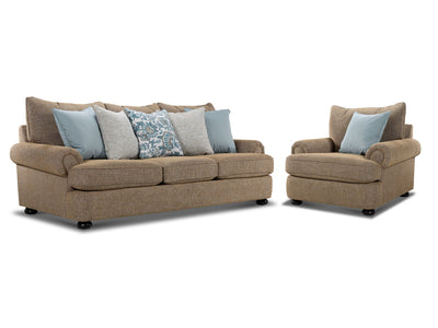 Beverly Sofa and Chair and a Half Set - Hightec Umber