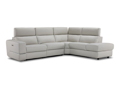 Bianca 3-Piece Power Sectional with Right Facing Chaise - Light Grey