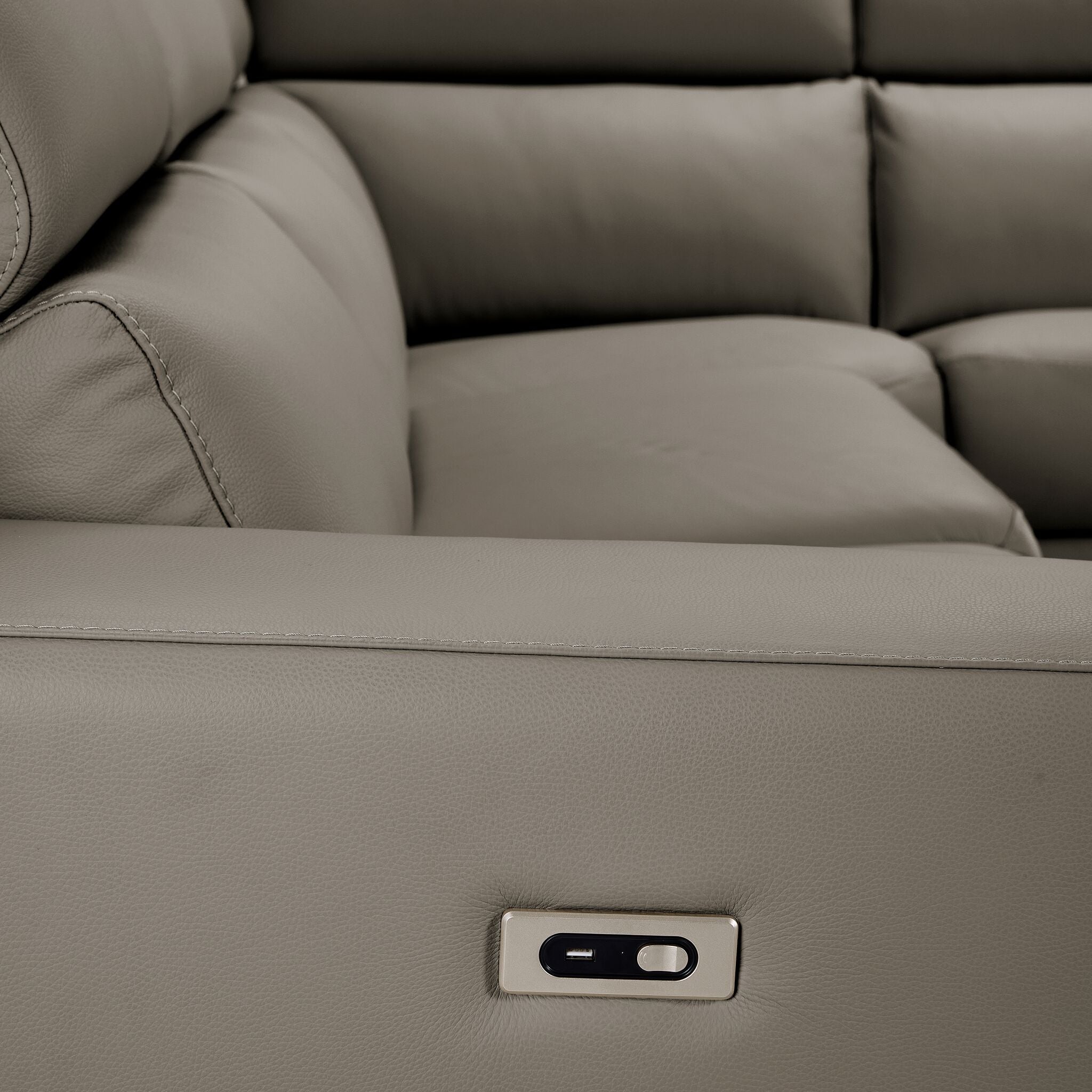 Bianca 3-Piece Power Sectional with Right Facing Chaise - Tan