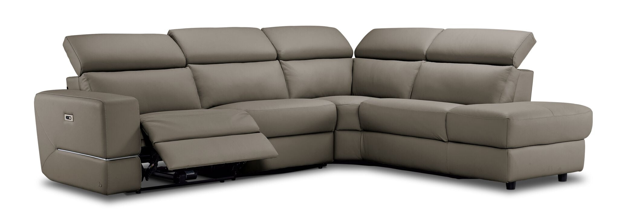 Bianca 3-Piece Power Sectional with Right Facing Chaise - Tan