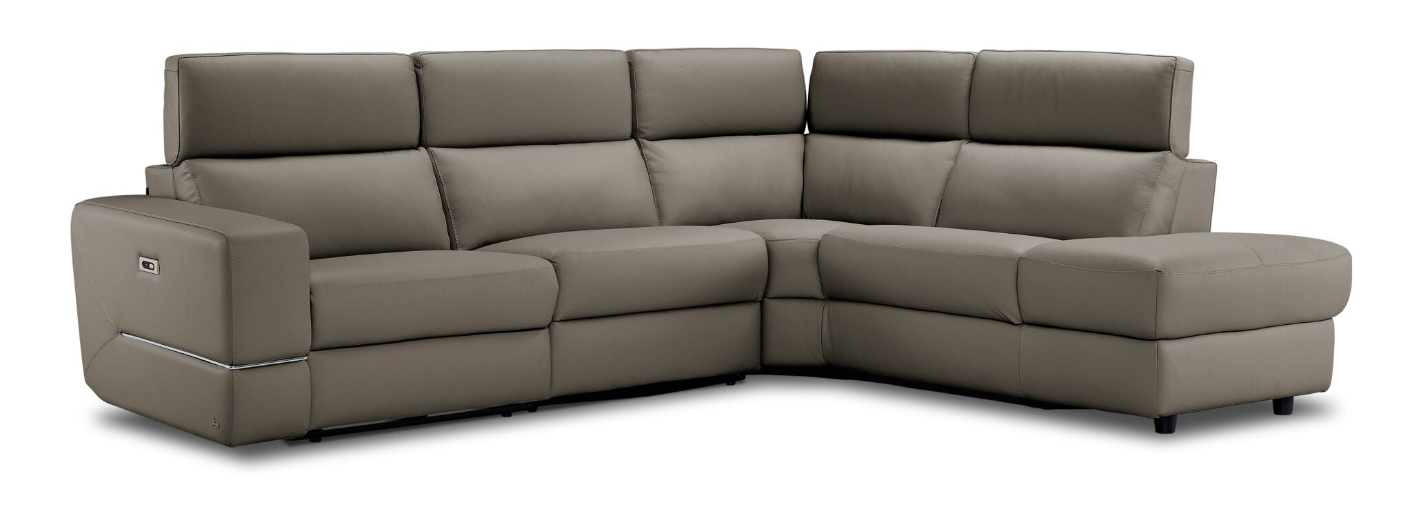 Bianca 3-Piece Power Sectional with Right Facing Chaise - Tan
