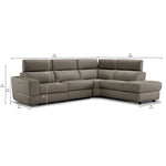 Bianca 3-Piece Power Sectional with Right Facing Chaise - Tan