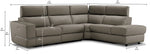 Bianca 3-Piece Power Sectional with Right Facing Chaise - Tan