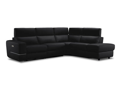Bianca 3-Piece Power Sectional with Right Facing Chaise - Dark Grey