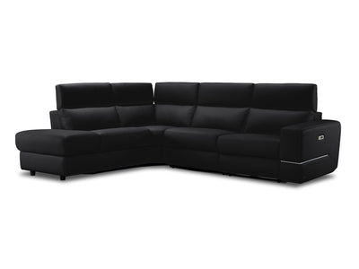 Bianca 3-Piece Power Sectional with Left Facing Chaise - Dark Grey