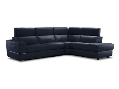 Bianca 3-Piece Power Sectional with Right Facing Chaise - Navy Blue