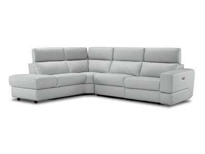 Bianca 3-Piece Power Sectional with Left Facing Chaise - White